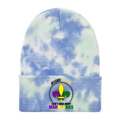 At Least The Refs Can't Take Away Mardi Gras Tie Dye 12in Knit Beanie