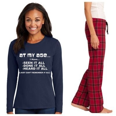 At My Age I Have Seen It All Women's Long Sleeve Flannel Pajama Set 