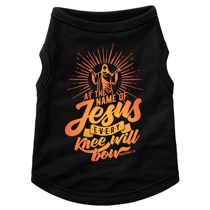 At The Name Of Jesus Every Knee Will Bow Doggie Tank