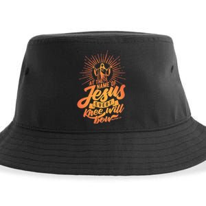 At The Name Of Jesus Every Knee Will Bow Sustainable Bucket Hat