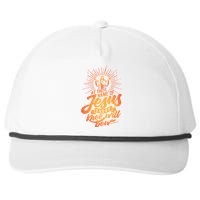 At The Name Of Jesus Every Knee Will Bow Snapback Five-Panel Rope Hat