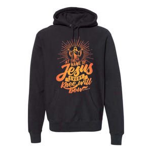 At The Name Of Jesus Every Knee Will Bow Premium Hoodie