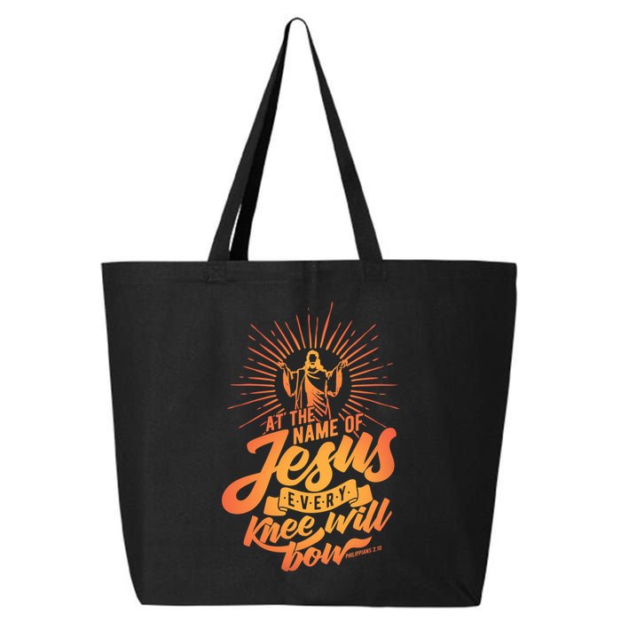 At The Name Of Jesus Every Knee Will Bow 25L Jumbo Tote