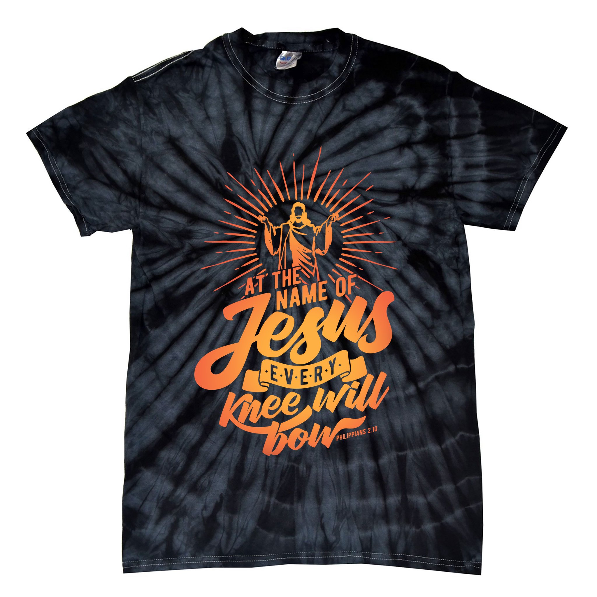 At The Name Of Jesus Every Knee Will Bow Tie-Dye T-Shirt