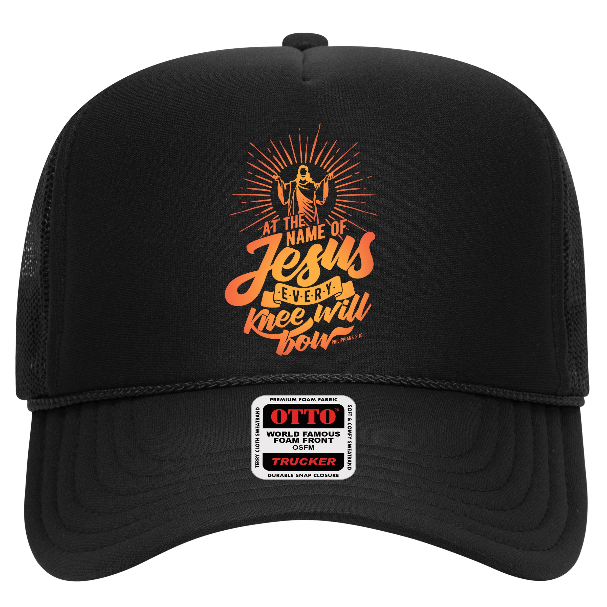 At The Name Of Jesus Every Knee Will Bow Trucker Hat