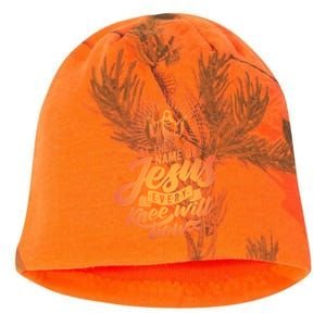 At The Name Of Jesus Every Knee Will Bow Kati - Camo Knit Beanie