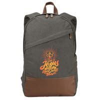 At The Name Of Jesus Every Knee Will Bow Cotton Canvas Backpack