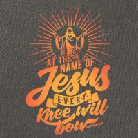 At The Name Of Jesus Every Knee Will Bow Cotton Canvas Backpack