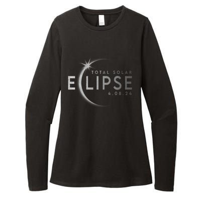 America Totality 04 08 24 Total Solar Eclipse 2024 Womens CVC Long Sleeve Shirt