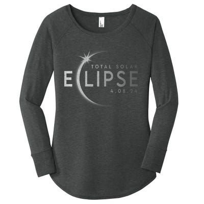 America Totality 04 08 24 Total Solar Eclipse 2024 Women's Perfect Tri Tunic Long Sleeve Shirt