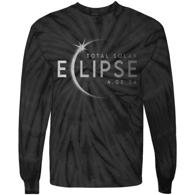 America Totality 04 08 24 Total Solar Eclipse 2024 Tie-Dye Long Sleeve Shirt