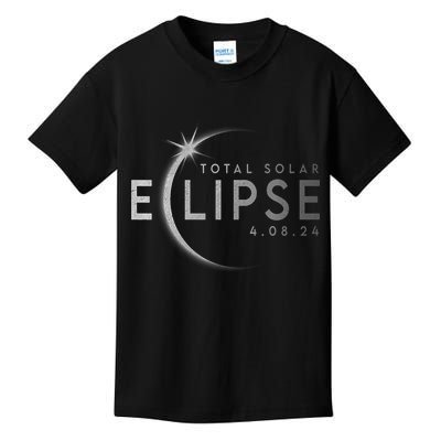 America Totality 04 08 24 Total Solar Eclipse 2024 Kids T-Shirt