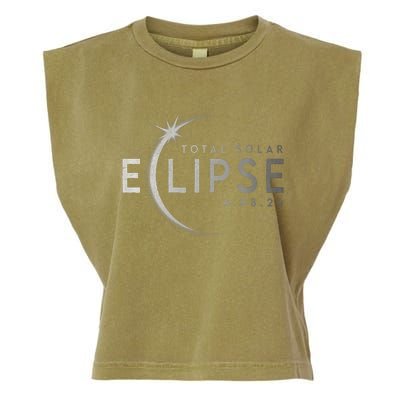 America Totality 04 08 24 Total Solar Eclipse 2024 Garment-Dyed Women's Muscle Tee