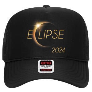 America Totality 04 08 24 Total Solar Eclipse 2024 High Crown Mesh Back Trucker Hat