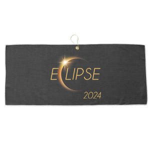 America Totality 04 08 24 Total Solar Eclipse 2024 Large Microfiber Waffle Golf Towel