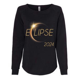 America Totality 04 08 24 Total Solar Eclipse 2024 Womens California Wash Sweatshirt