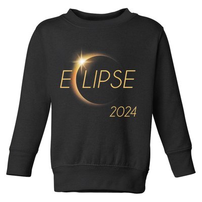 America Totality 04 08 24 Total Solar Eclipse 2024 Toddler Sweatshirt