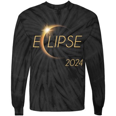America Totality 04 08 24 Total Solar Eclipse 2024 Tie-Dye Long Sleeve Shirt