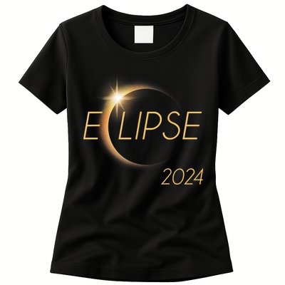 America Totality 04 08 24 Total Solar Eclipse 2024 Womens T-Shirt