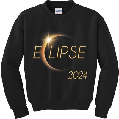America Totality 04 08 24 Total Solar Eclipse 2024 Kids Sweatshirt