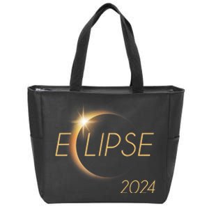 America Totality 04 08 24 Total Solar Eclipse 2024 Zip Tote Bag