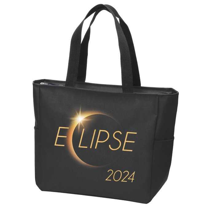 America Totality 04 08 24 Total Solar Eclipse 2024 Zip Tote Bag