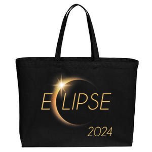 America Totality 04 08 24 Total Solar Eclipse 2024 Cotton Canvas Jumbo Tote