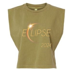 America Totality 04 08 24 Total Solar Eclipse 2024 Garment-Dyed Women's Muscle Tee