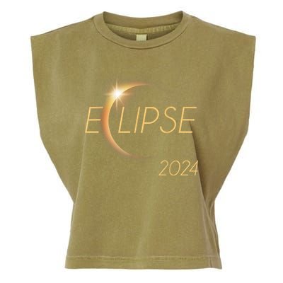 America Totality 04 08 24 Total Solar Eclipse 2024 Garment-Dyed Women's Muscle Tee