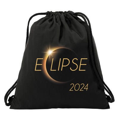 America Totality 04 08 24 Total Solar Eclipse 2024 Trendy Drawstring Bag