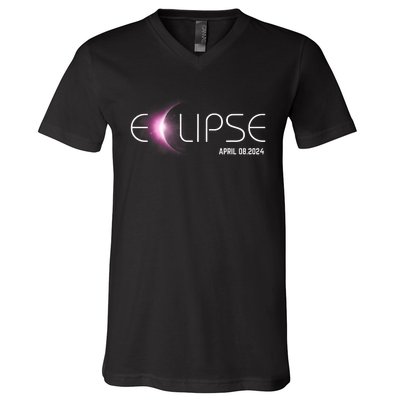 America Totality 04 08 24 Total Solar Eclipse 2024 Trendy V-Neck T-Shirt