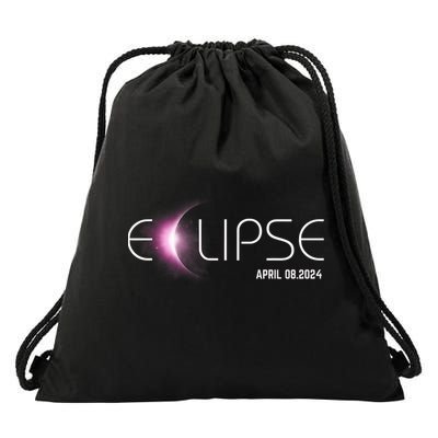 America Totality 04 08 24 Total Solar Eclipse 2024 Trendy Drawstring Bag