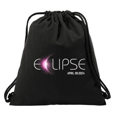 America Totality 04 08 24 Total Solar Eclipse 2024 Trendy Drawstring Bag