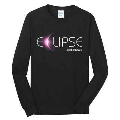 America Totality 04 08 24 Total Solar Eclipse 2024 Trendy Tall Long Sleeve T-Shirt