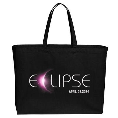 America Totality 04 08 24 Total Solar Eclipse 2024 Trendy Cotton Canvas Jumbo Tote