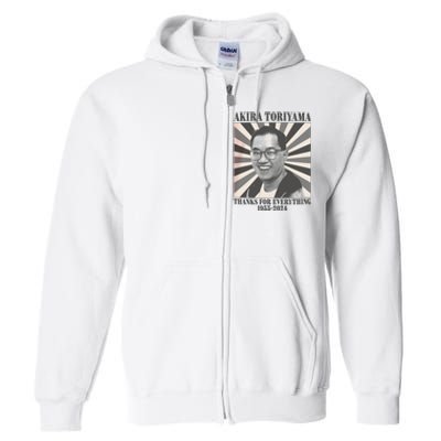 Akira Toriyama 1955 To 2024 Full Zip Hoodie