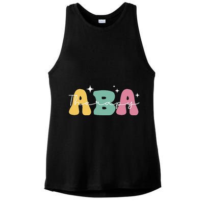 Aba Therapy 2 Sided All Behavior Is A Form Of Communication Ladies PosiCharge Tri-Blend Wicking Tank