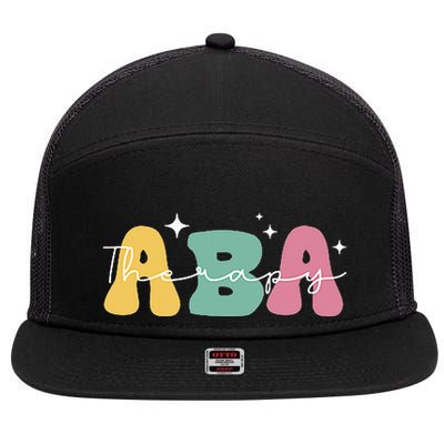 Aba Therapy 2 Sided All Behavior Is A Form Of Communication 7 Panel Mesh Trucker Snapback Hat
