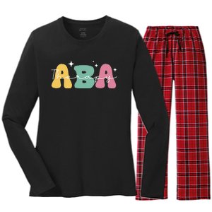 Aba Therapy 2 Sided All Behavior Is A Form Of Communication Women's Long Sleeve Flannel Pajama Set 