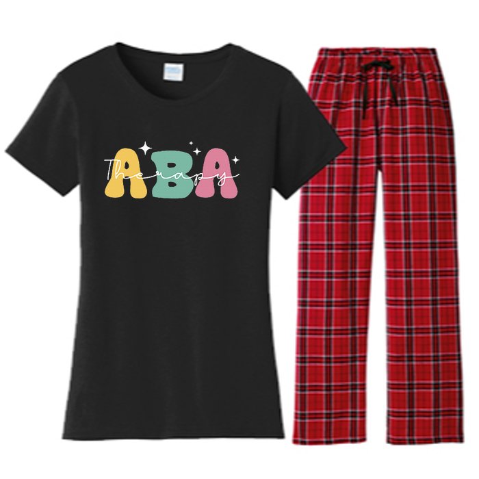 Aba Therapy 2 Sided All Behavior Is A Form Of Communication Women's Flannel Pajama Set