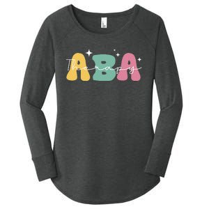 Aba Therapy 2 Sided All Behavior Is A Form Of Communication Women's Perfect Tri Tunic Long Sleeve Shirt