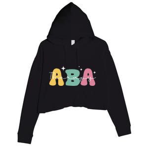 Aba Therapy 2 Sided All Behavior Is A Form Of Communication Crop Fleece Hoodie