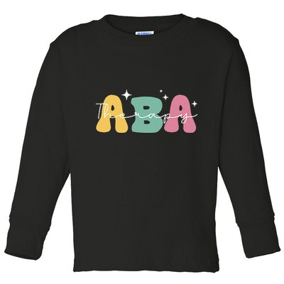 Aba Therapy 2 Sided All Behavior Is A Form Of Communication Toddler Long Sleeve Shirt