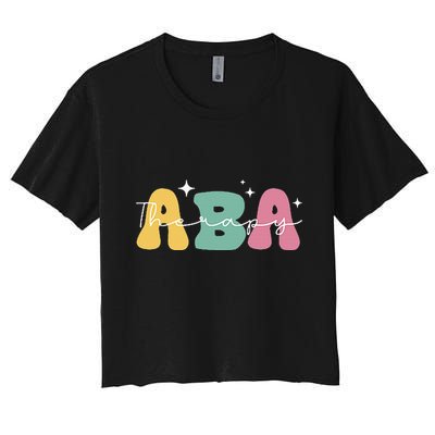 Aba Therapy 2 Sided All Behavior Is A Form Of Communication Crop Top