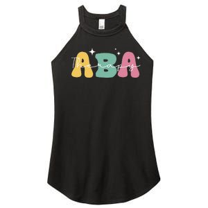 Aba Therapy 2 Sided All Behavior Is A Form Of Communication Women's Perfect Tri Rocker Tank