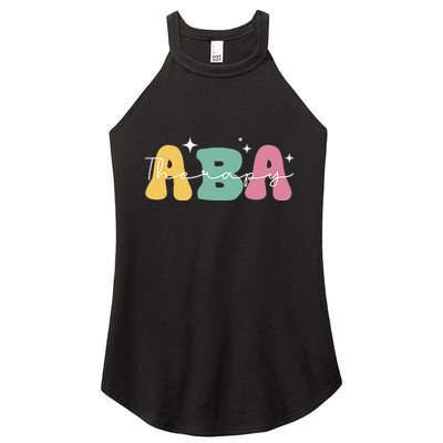 Aba Therapy 2 Sided All Behavior Is A Form Of Communication Women's Perfect Tri Rocker Tank