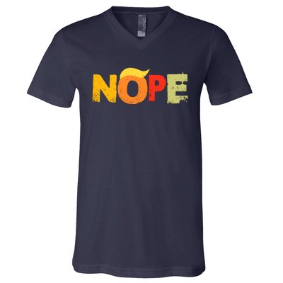 Anti Trump 2024 Nope Not Again Funny Trump V-Neck T-Shirt