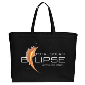 American Totally 2024 Total Solar Eclipse April 08 2024 Cotton Canvas Jumbo Tote