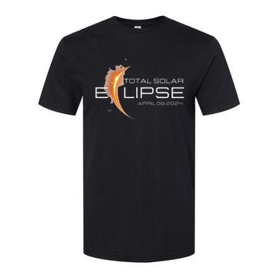 American Totally 2024 Total Solar Eclipse April 08 2024 Softstyle CVC T-Shirt