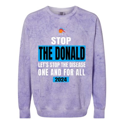 Anti Trump 2024 STD Funny Stop The Donald Trump Impeach Colorblast Crewneck Sweatshirt